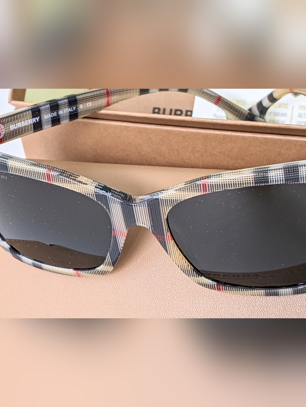 NWT AUTHENTIC BURBERRY 0BE4346 ELSA SUNGLASSES VINTAGE CHECK - Picture 7 of 15